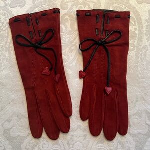 NOWT MOSCHINO SUEDE AND LEATHER GLOVES | Sz 7